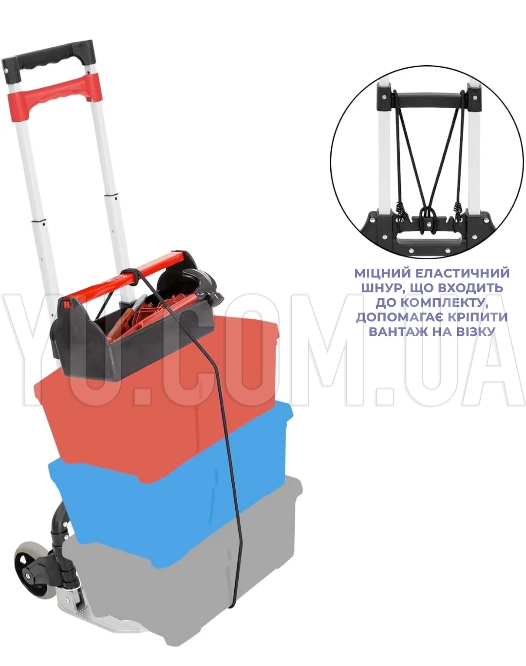Портативная складная тележка Folding Hand Truck алюминиевая (фиолетовая) на колесиках до 80 кг